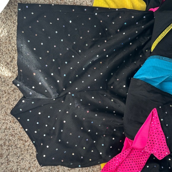 Kids Polka Dot Dance Costume with Bows - Picture 2 of 3
